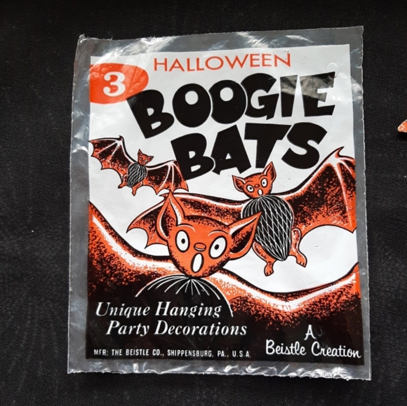 Rare vintage beistle boogie bats complete set hanging halloween decorations - Picture 4 of 8